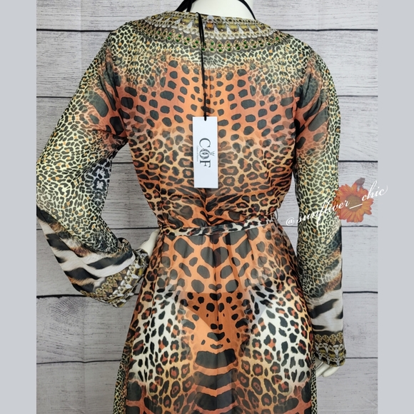 🆕️Colors of Fashion Jeweled Animal Print Duster - Picture 9 of 15